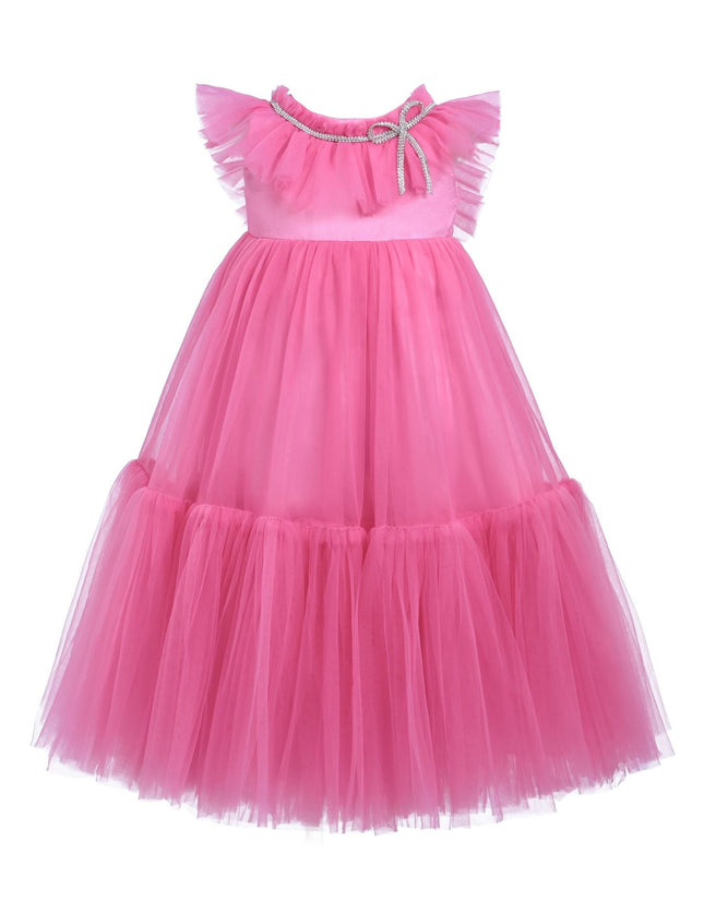 Kidsatelier-tulleen-T-2201-Pink_1-ruffle-beckwith-trapeze-dress