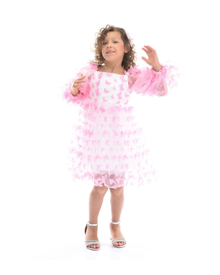 kidsatelier-tulleen-T-2210-Pink-bell-mariposa-dress