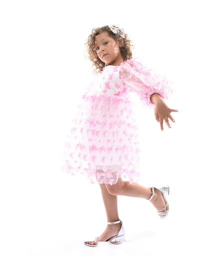 kidsatelier-tulleen-T-2210-Pink-bell-mariposa-dress