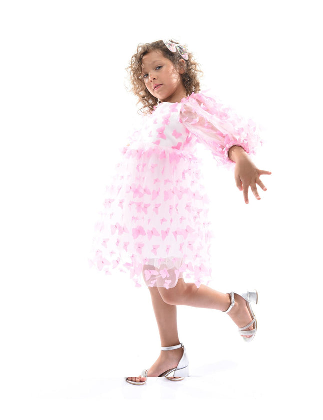 kidsatelier-tulleen-T-2210-Pink-bell-mariposa-dress