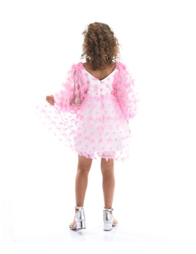 kidsatelier-tulleen-T-2210-Pink-bell-mariposa-dress