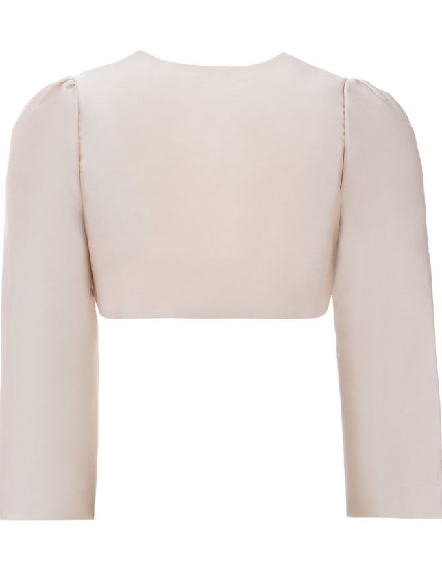 kidsatelier-tulleen-T-2401-Champagne-cropped-satin-cardigan