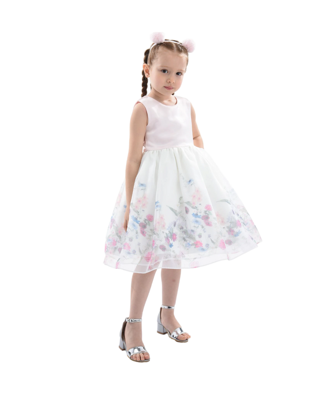 kidsatelier-tulleen-T2921-Pink-mabel-floral-garden-organza-dress