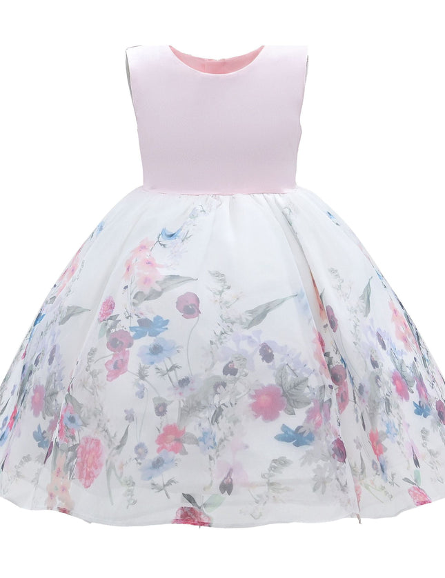 kidsatelier-tulleen-T2921-Pink-mabel-floral-garden-organza-dress