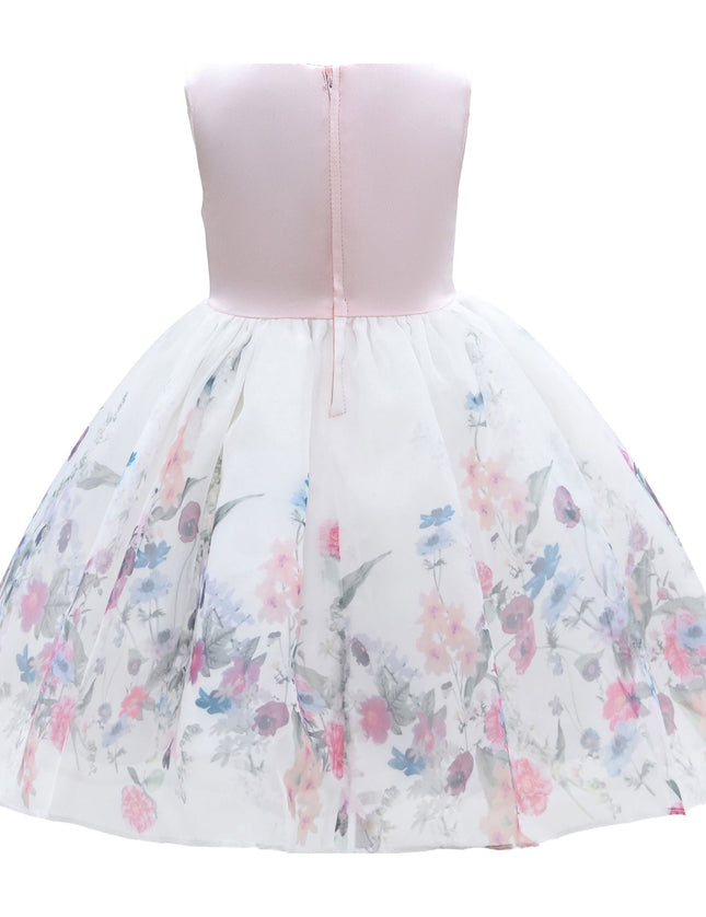 kidsatelier-tulleen-T2921-Pink-mabel-floral-garden-organza-dress