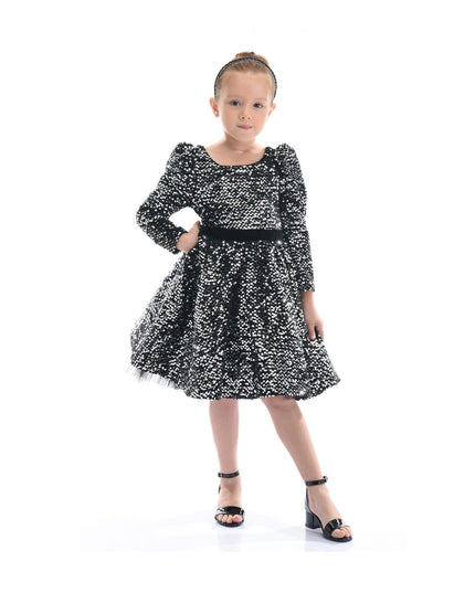 Kidsatelier-tulleen-T92211-Black-merribrook-sequin-bow-dress