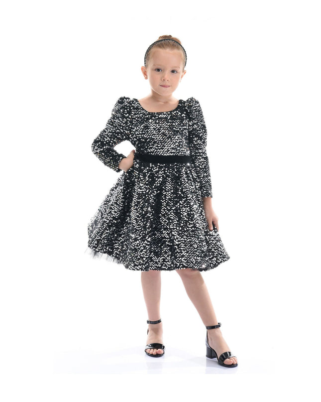 Kidsatelier-tulleen-T92211-Black-merribrook-sequin-bow-dress