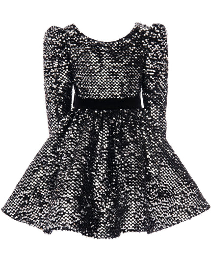 Kidsatelier-tulleen-T92211-Black-merribrook-sequin-bow-dress