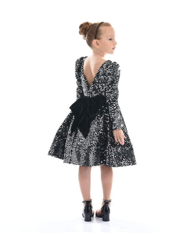 Kidsatelier-tulleen-T92211-Black-merribrook-sequin-bow-dress