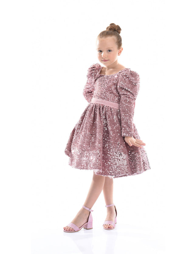 kidsatelier-tulleen-T92211-Pink-tulleen-pink-merribrook-sequin-bow-dress-t92211-pink