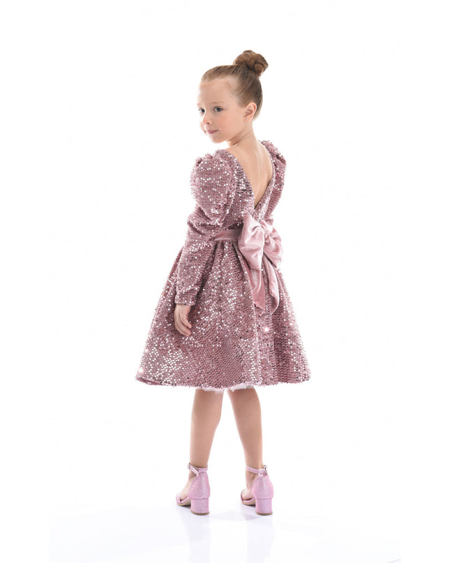 kidsatelier-tulleen-T92211-Pink-tulleen-pink-merribrook-sequin-bow-dress-t92211-pink