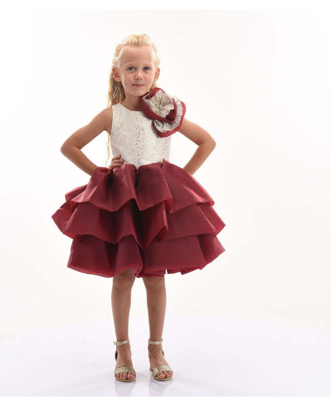 kidsatelier-tulleen-T922121-burgundy-ladera-tiered-ruffle-dress
