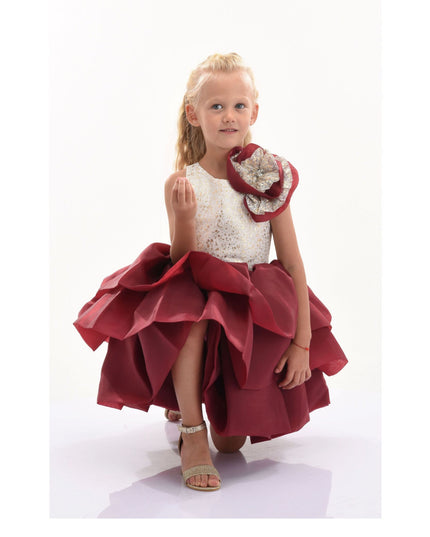 kidsatelier-tulleen-T922121-burgundy-ladera-tiered-ruffle-dress