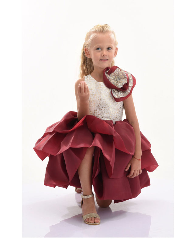 kidsatelier-tulleen-T922121-burgundy-ladera-tiered-ruffle-dress
