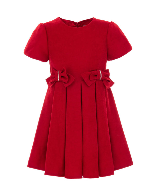 kidsatelier-tulleen-T92213-tulleen-red-harleigh-double-bow-pleated-dress-t92213