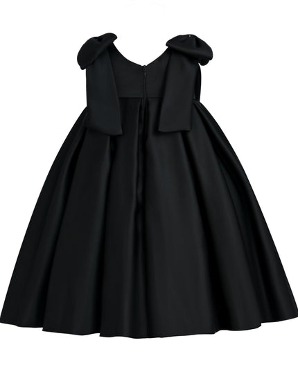 kidsatelier-tulleen-T9901-Black-palermo-satin-bow-pleated-dress