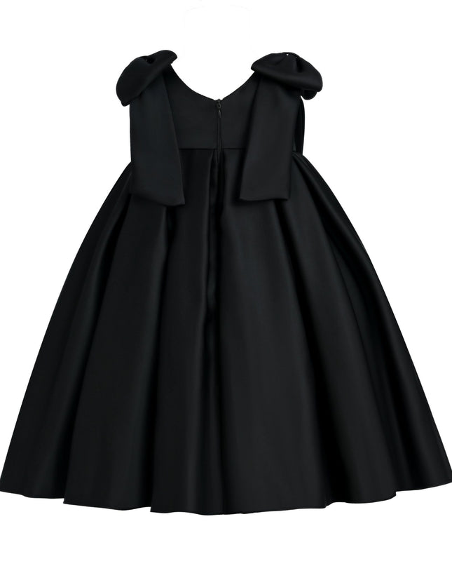 kidsatelier-tulleen-T9901-Black-palermo-satin-bow-pleated-dress