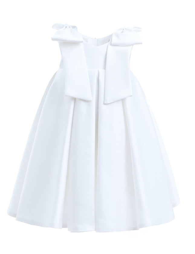 kidsatelier-tulleen-T9901-Ivory-palermo-satin-bow-pleated-dress