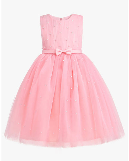 kidsatelier-tulleen-TAR03-Peach-pink-pearl-bow-tulle-dress