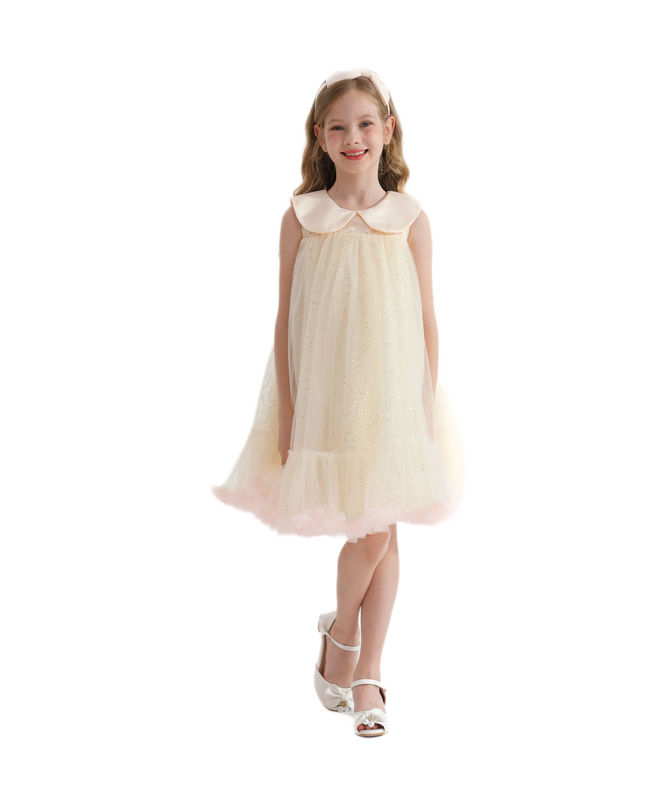 kidsatelier-tulleen-TAR2305-champagne-caledonia-pleated-dress