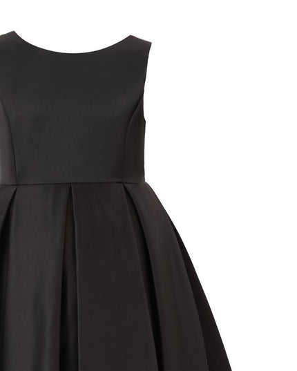 kids atelier tulleen Black Satin Bow-Back Dress
