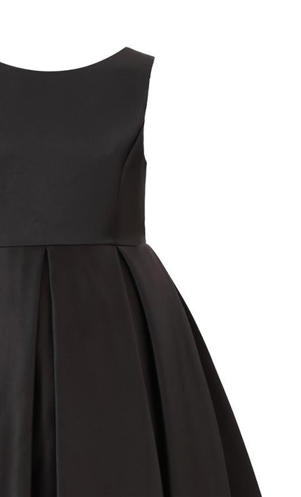 kids atelier tulleen Black Satin Bow-Back Dress