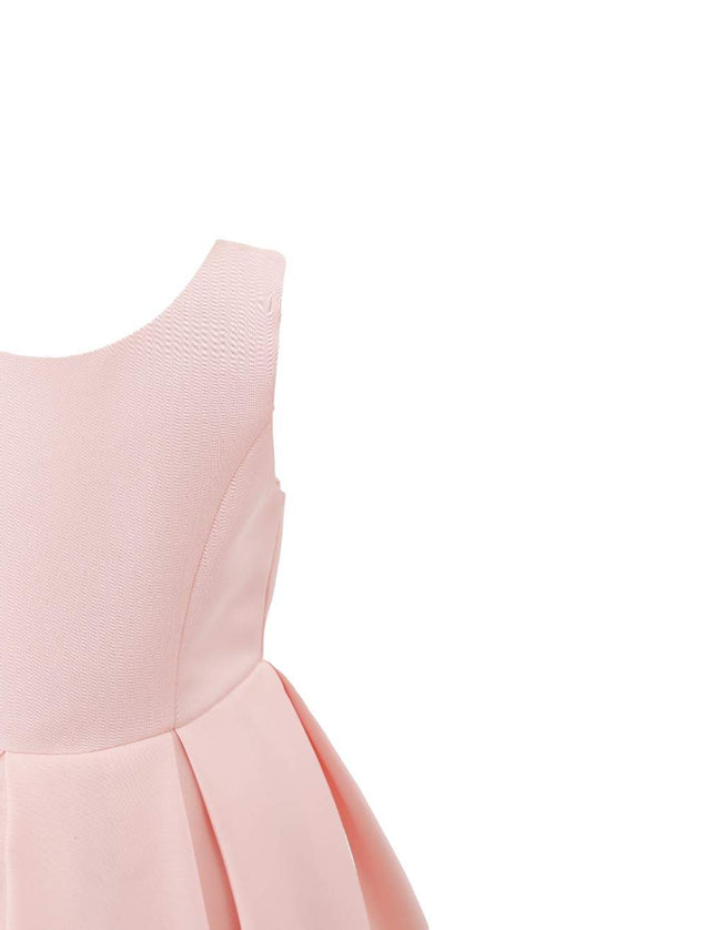 kids atelier tulleen Pink Satin Bow-Back Dress