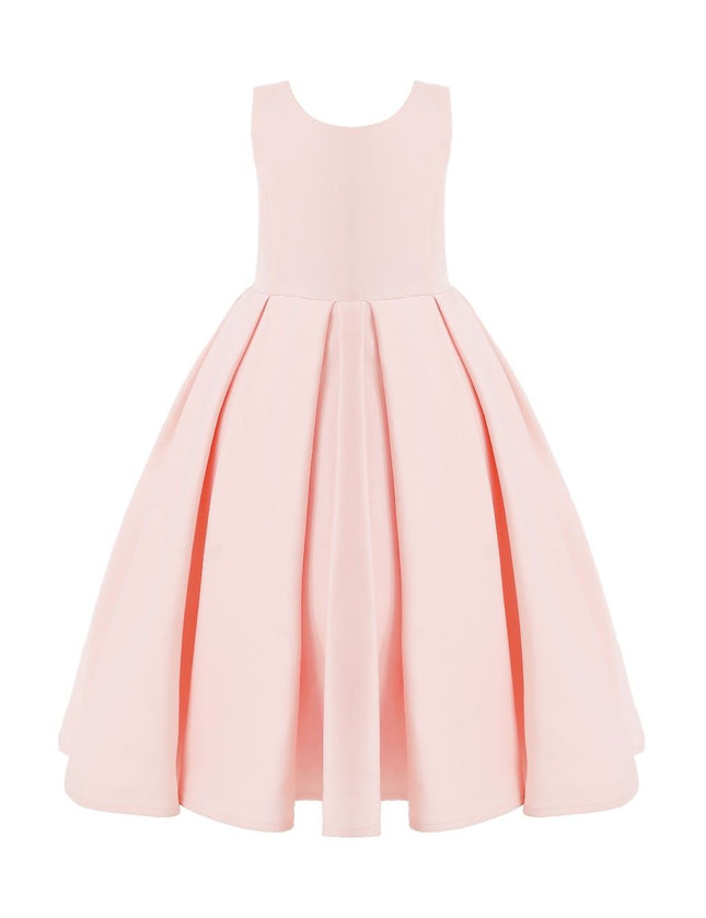 kids atelier tulleen Pink Satin Bow-Back Dress
