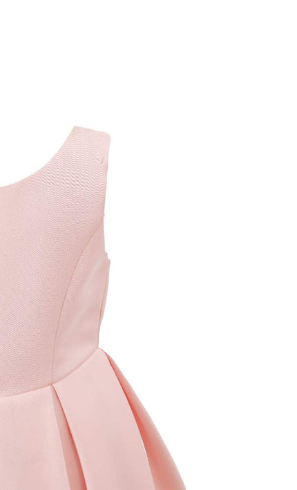 kids atelier tulleen Pink Satin Bow-Back Dress