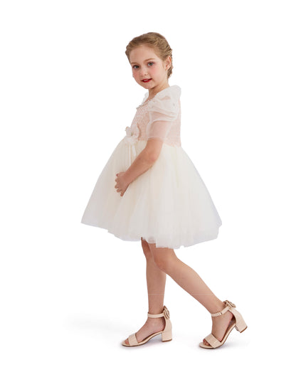 tulleen Pink Oaklyn Sequin Tulle Occasion Dress