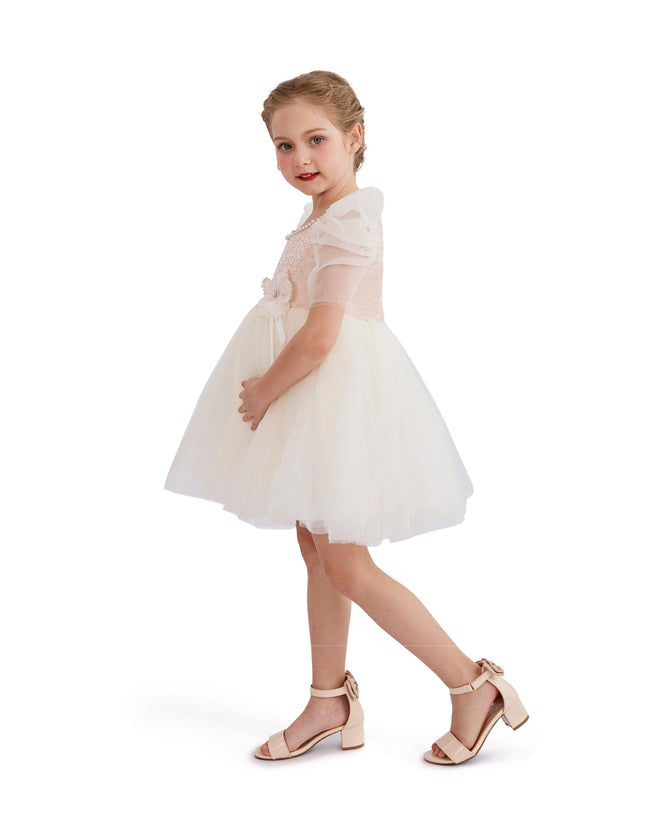 tulleen Pink Oaklyn Sequin Tulle Occasion Dress