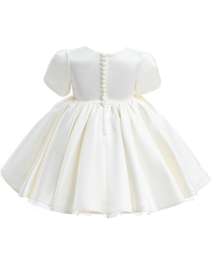 kids atelier tulleen Ivory Pearl-Accented Occasion Dress