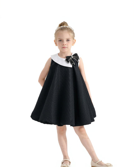 kids atelier tulleen Black Textured Party Dress