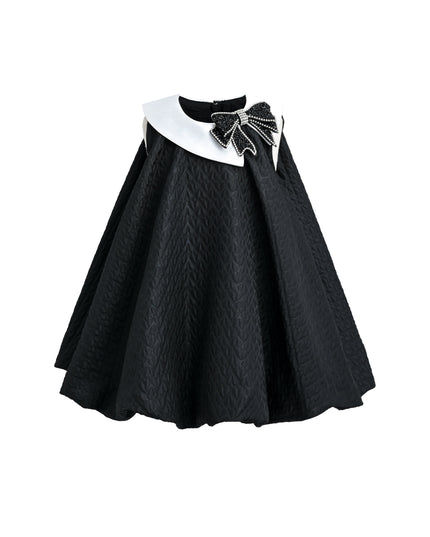 kids atelier tulleen Black Textured Party Dress
