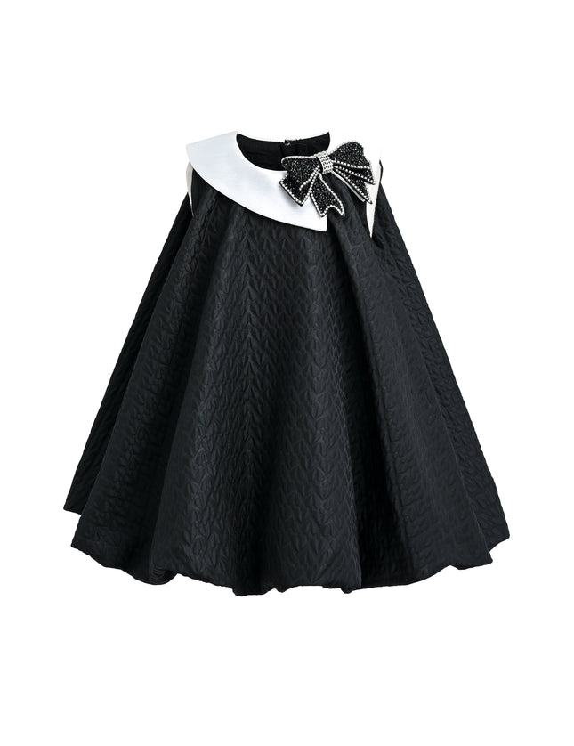 kids atelier tulleen Black Textured Party Dress