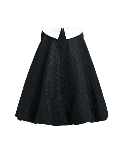 kids atelier tulleen Black Textured Party Dress