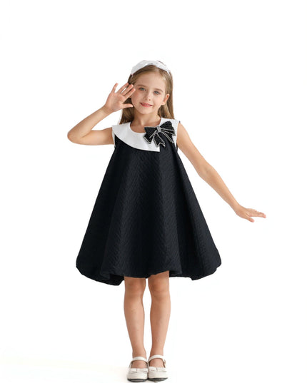 kids atelier tulleen Black Textured Party Dress