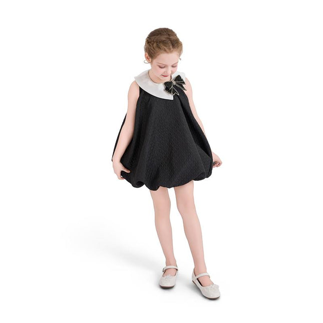 kids atelier tulleen Black Bow-Embellishment Dress