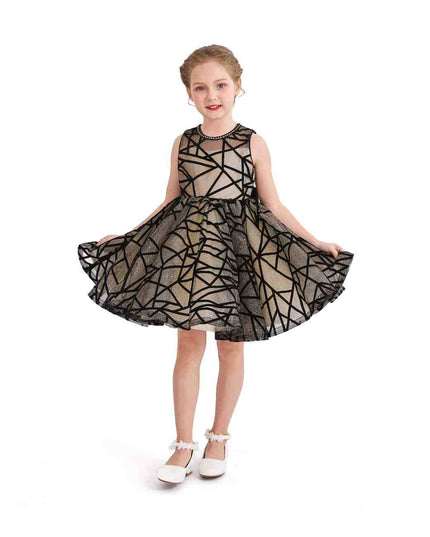 kids atelier tulleen Beige Pearl-Trim Ribbon Dress