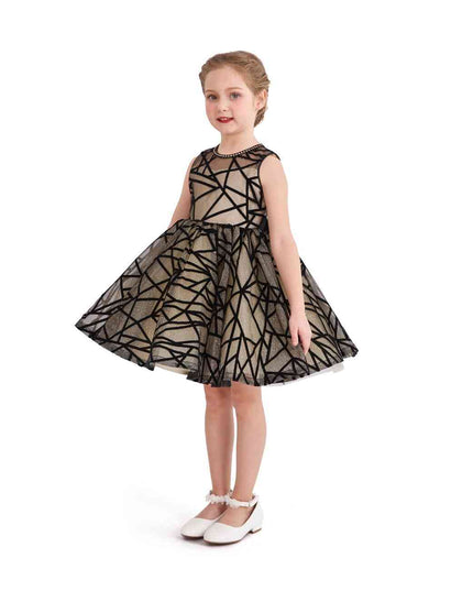 kids atelier tulleen Beige Pearl-Trim Ribbon Dress