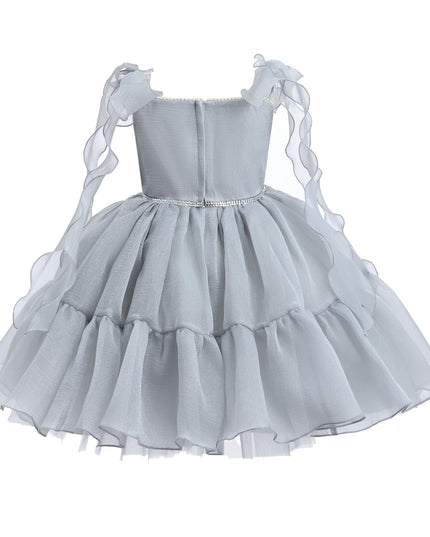 kids atelier tulleen Silver Sparkle Tiered Dress