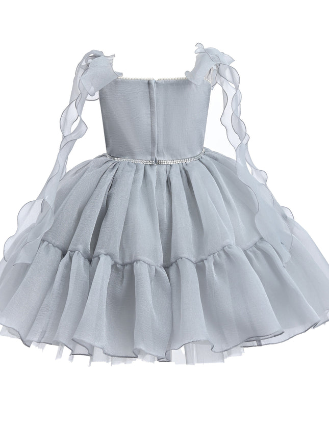 kids atelier tulleen Silver Sparkle Tiered Dress