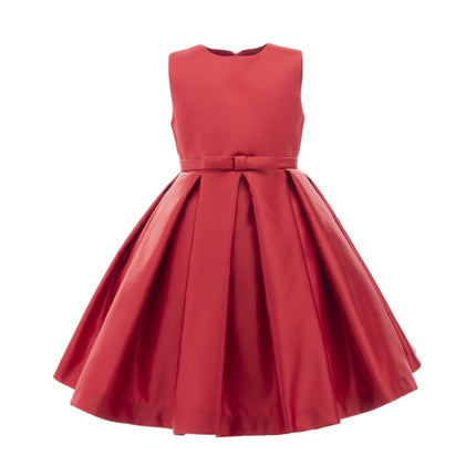 kidsatelier-tulleen-TH-2102-Red-pleated-satin-dress