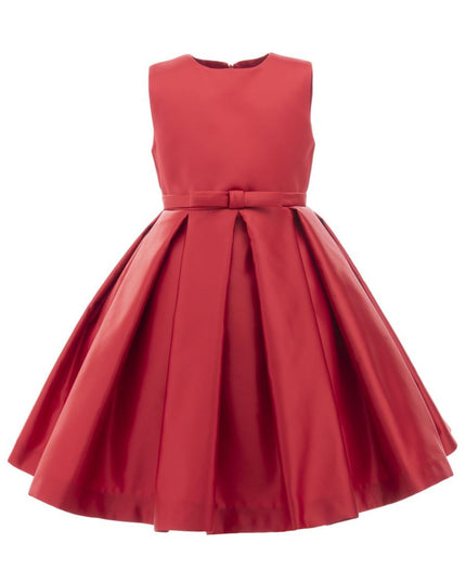 kidsatelier-tulleen-TH-2102-Red-pleated-satin-dress