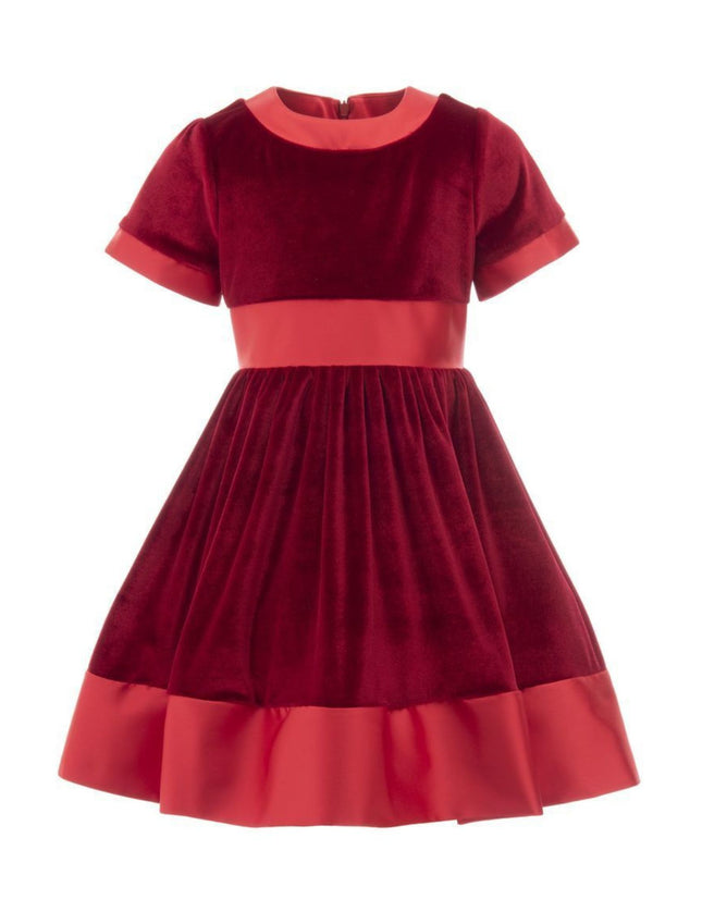 kidsatelier-tulleen-TH-2103-Red-velvet-satin-dress