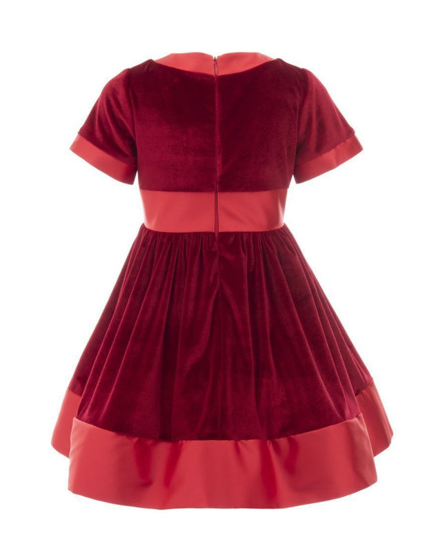 kidsatelier-tulleen-TH-2103-Red-velvet-satin-dress