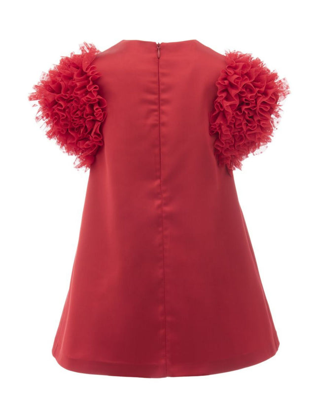 kidsatelier-tulleen-TH-2109-Red-tulleen-red-ruffle-sleeve-dress-th-2109-red