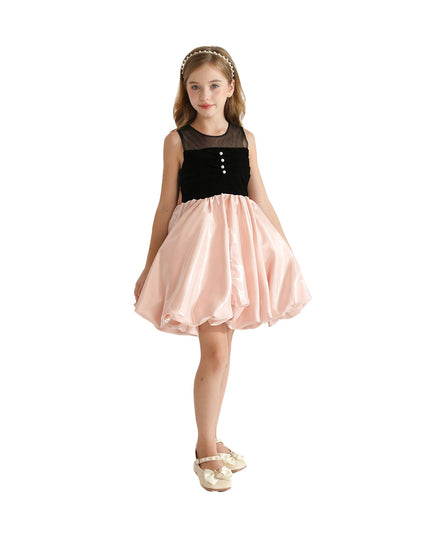kidsatelier-tulleen-TH3620-pink-black-piazza-sleeveless-dress