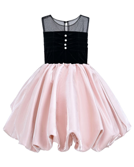 kidsatelier-tulleen-TH3620-pink-black-piazza-sleeveless-dress