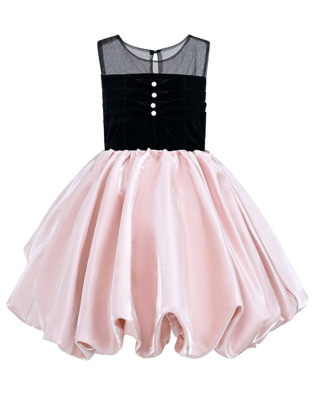 kidsatelier-tulleen-TH3620-pink-black-piazza-sleeveless-dress